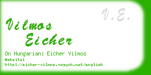vilmos eicher business card